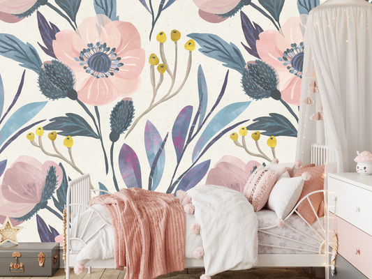 Mural Pink Poppy