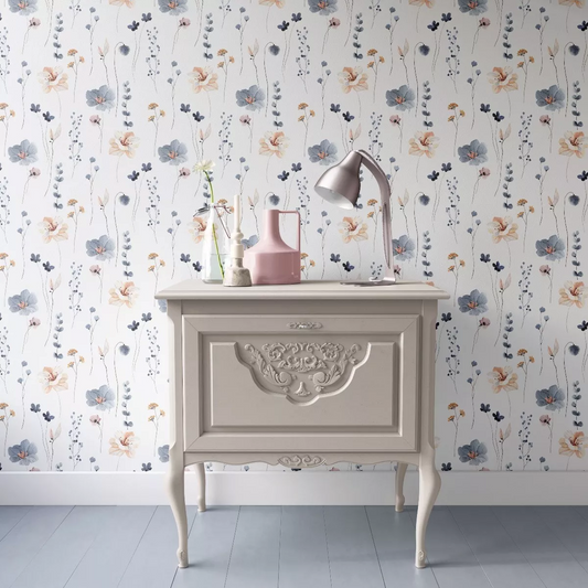 Tapiz Floral Azul